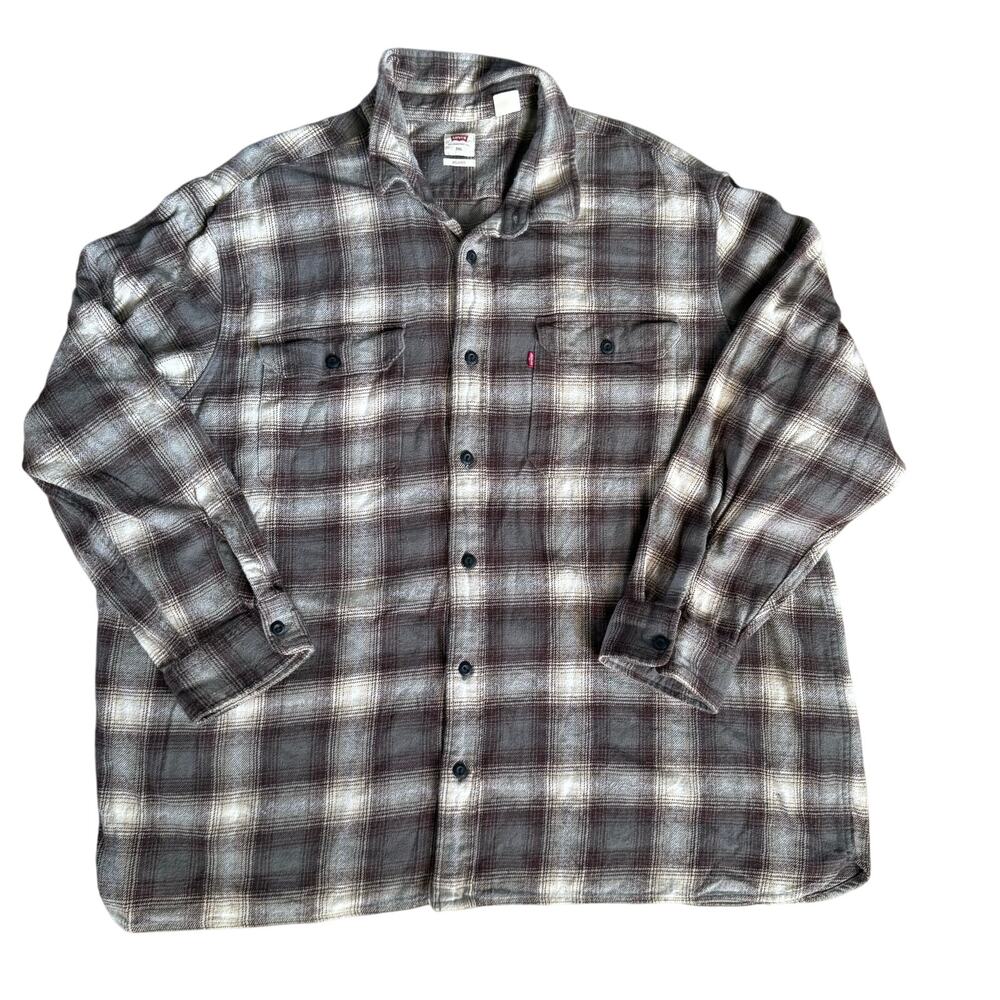 Levi's Flannel Long Sleeve Shirt Button‎ Up Mens Size 3XL 100% Cotton Gorpcore